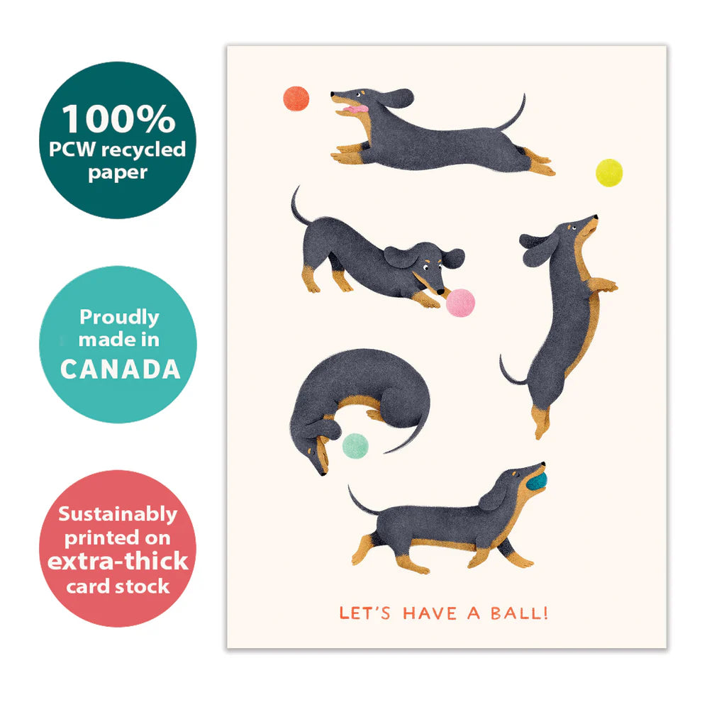 Tree Free Greetings Playful Dachshunds Birthday Card