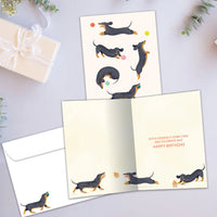 Tree Free Greetings Playful Dachshunds Birthday Card