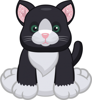 Webkinz 🍁Black And White Cat Plush