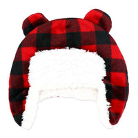 Baby Mode Buffalo Plaid Hunters Cap With Booties 0-6 Months