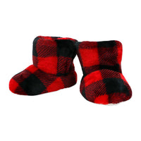 Baby Mode Buffalo Plaid Hunters Cap With Booties 0-6 Months