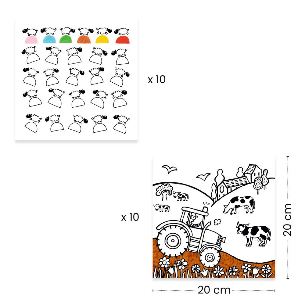 Djeco Farm Colouring Activity