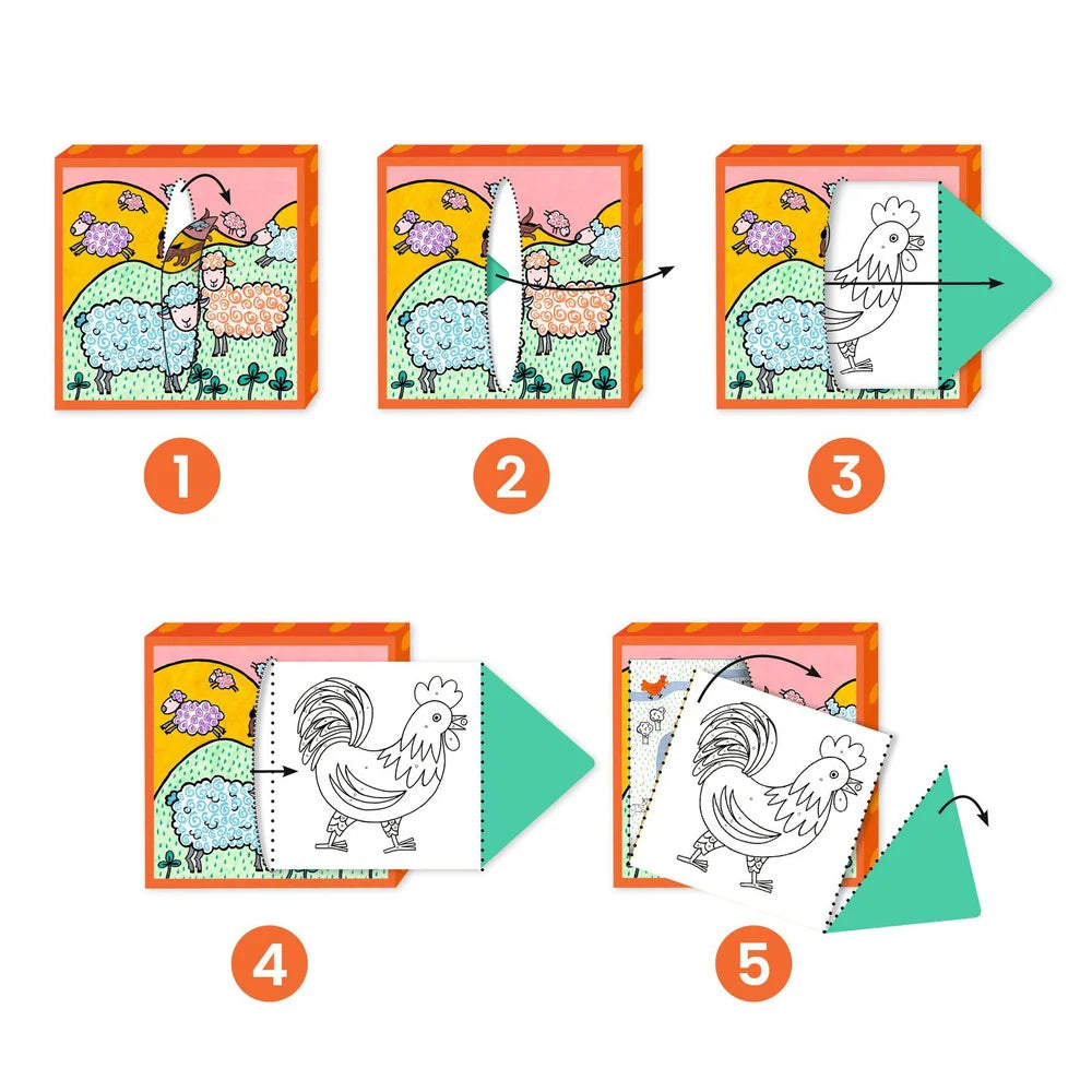 Djeco Farm Colouring Activity