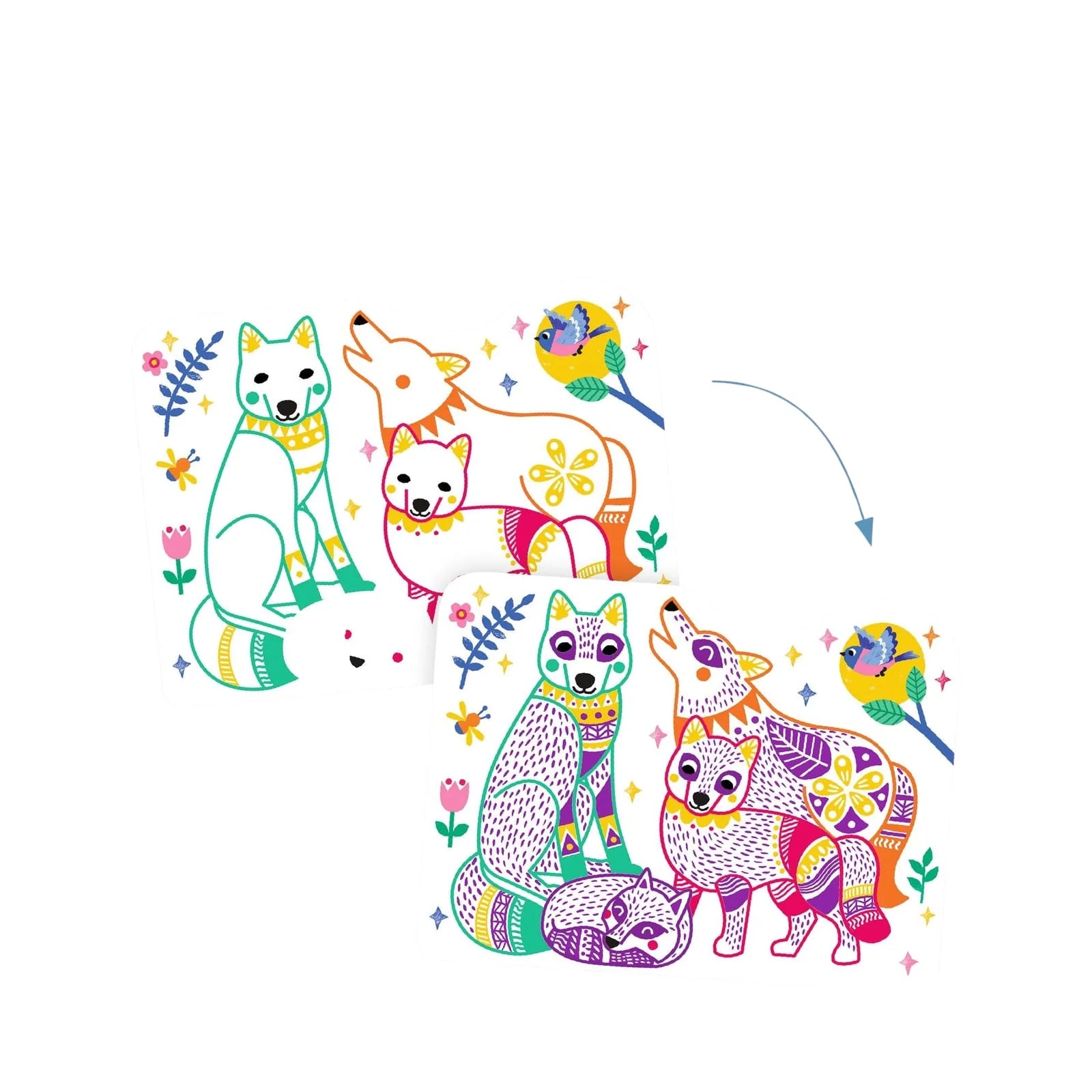 Djeco Forest Families Colouring