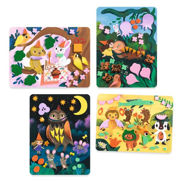 Djeco Foam Collage / Sparkling Parties