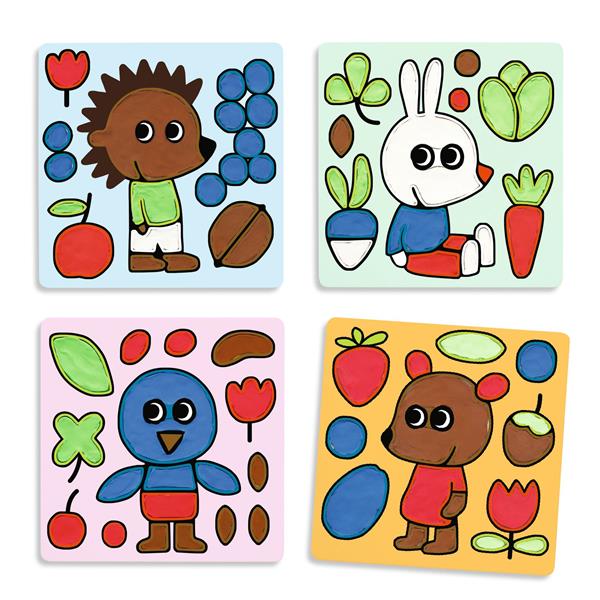 Djeco Air Dry clay colouring / Naughty Garden Friends