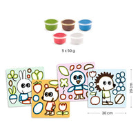 Djeco Air Dry clay colouring / Naughty Garden Friends