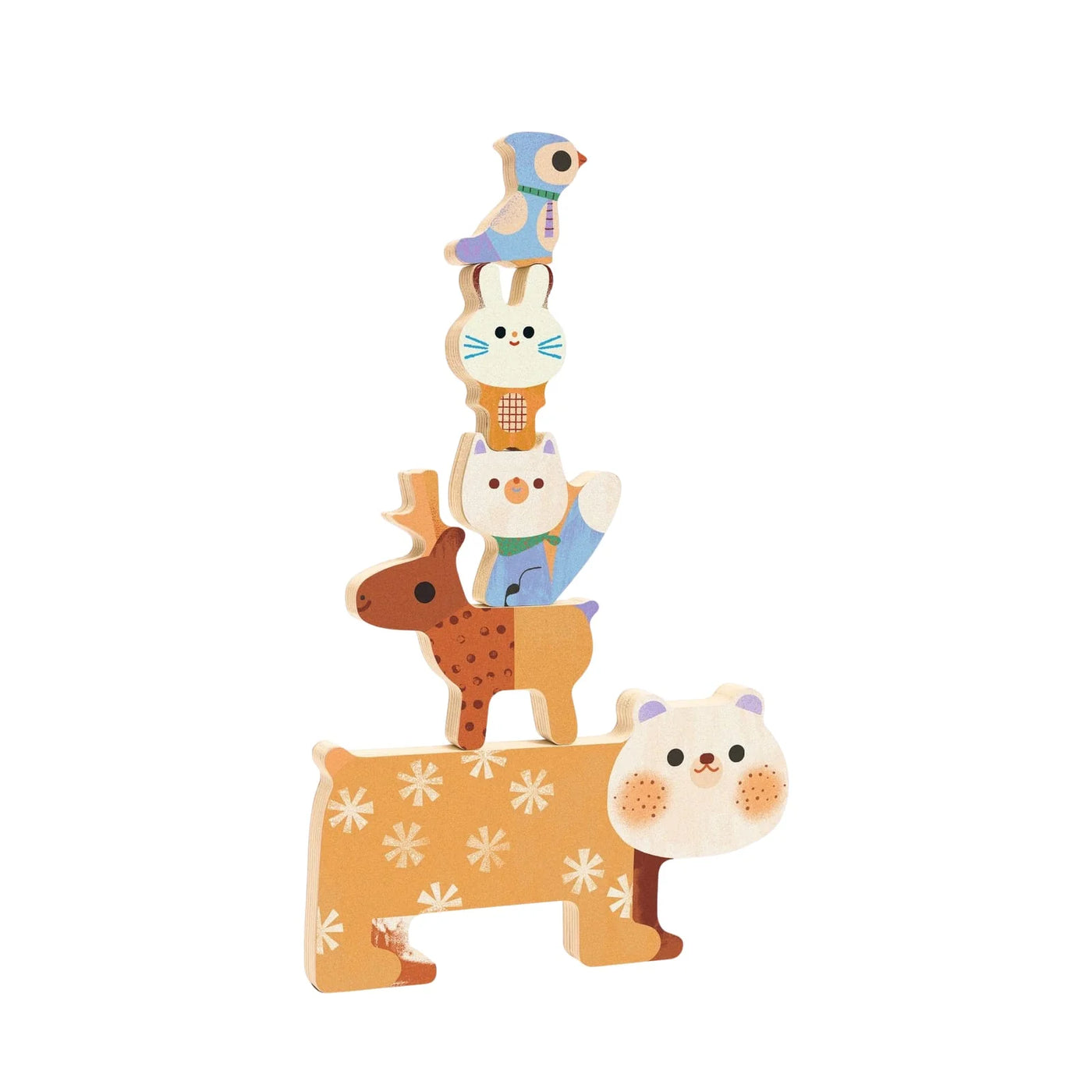 Djeco Woody Stack Wooden Puzzle 5 Piece
