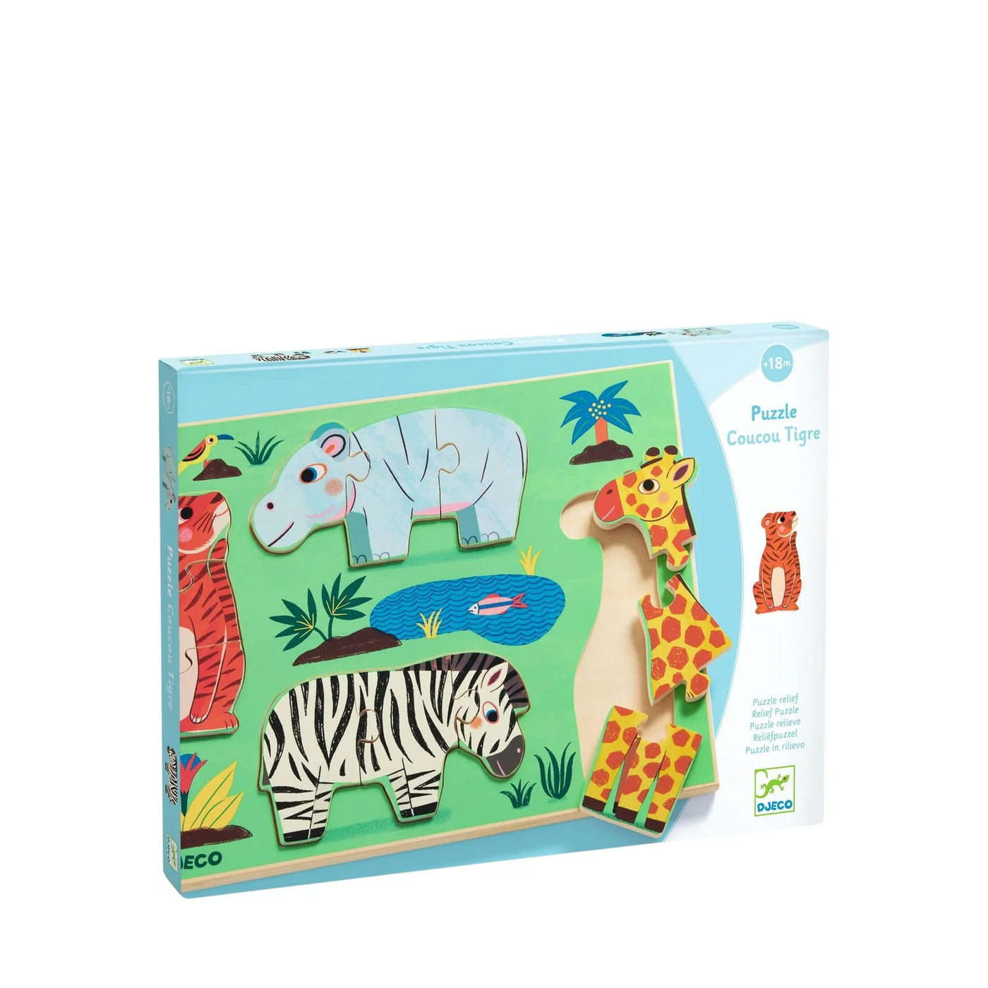 Djeco Coucou Tigre Wooden Puzzle