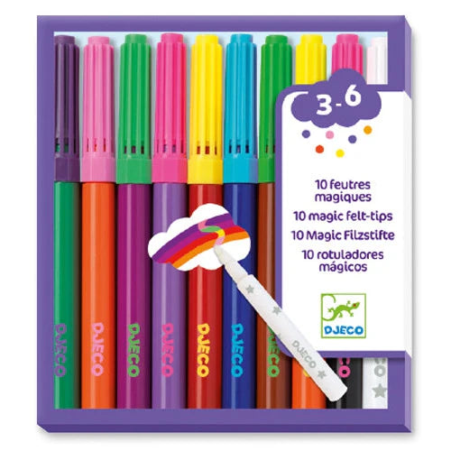 Djeco 10 Magic Felt Tip Markers