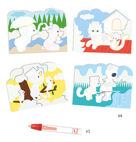 Djeco Hidden Outside Magic Colouring