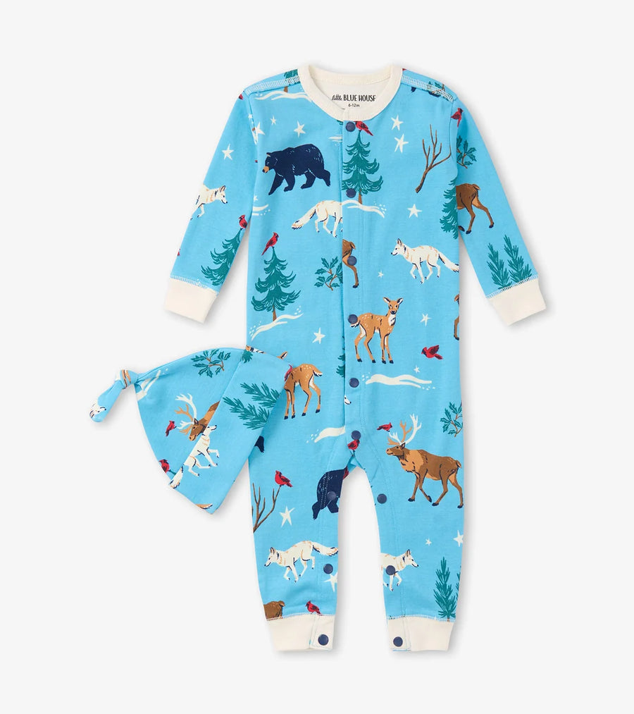 Winter Wonderland Sleeper & Hat 🍁 Little Blue House