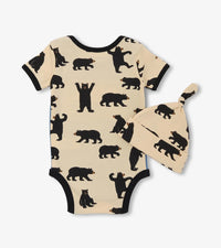 Blue Baby Bear Bodysuit w/ Hat 🍁 Little Blue House