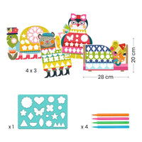 Djeco Drawing with Stencils  - Neat But Fun Drawing 3-6yrs