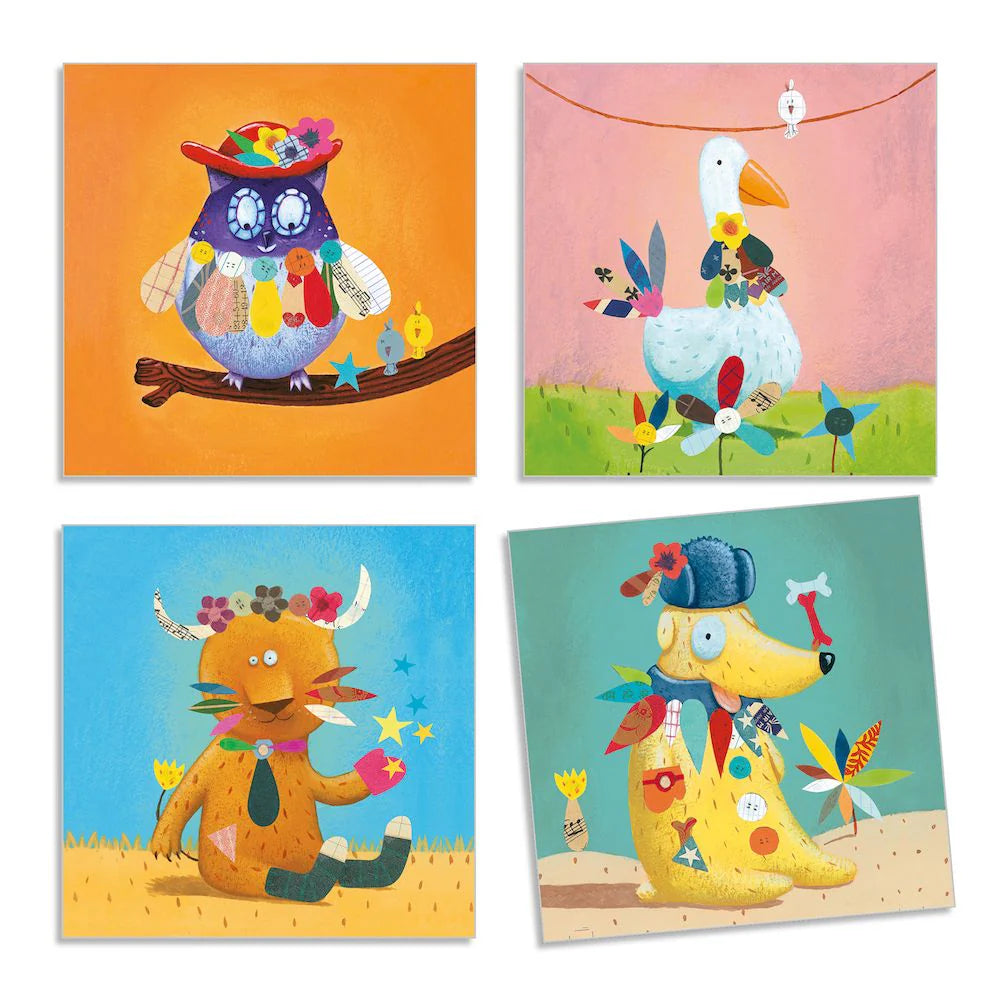 Djeco Animals Create With Stickers