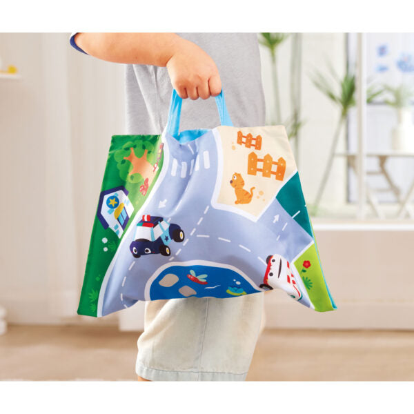 Hape Pull Back Plush Car Set