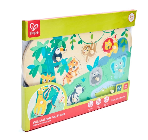 Hape Wild Animals Peg Puzzle