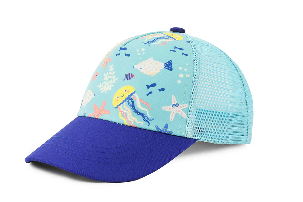 FlapJackKids Jellyfish Kids Printed Ball Cap 2-4 Years