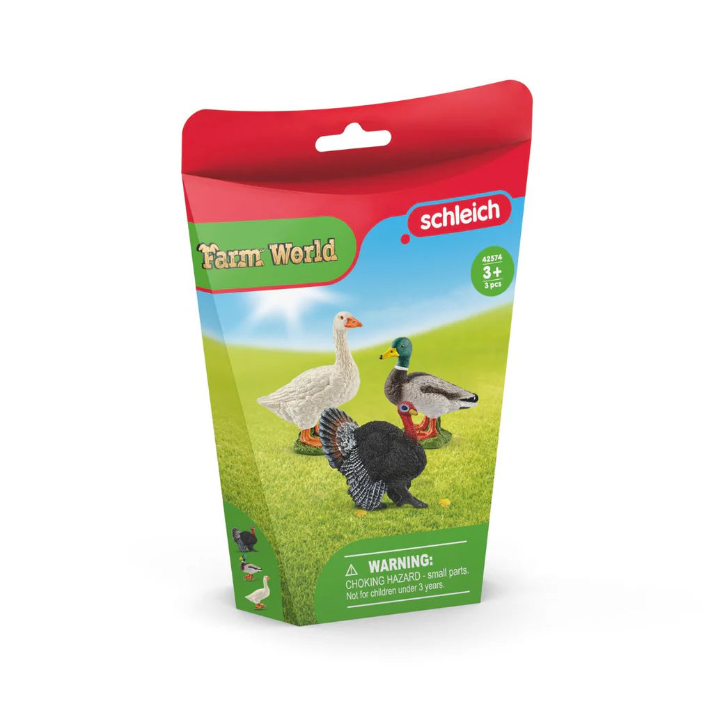 Schleich Farm World Fowls And Friends Waddle, Quack And Gobble Set