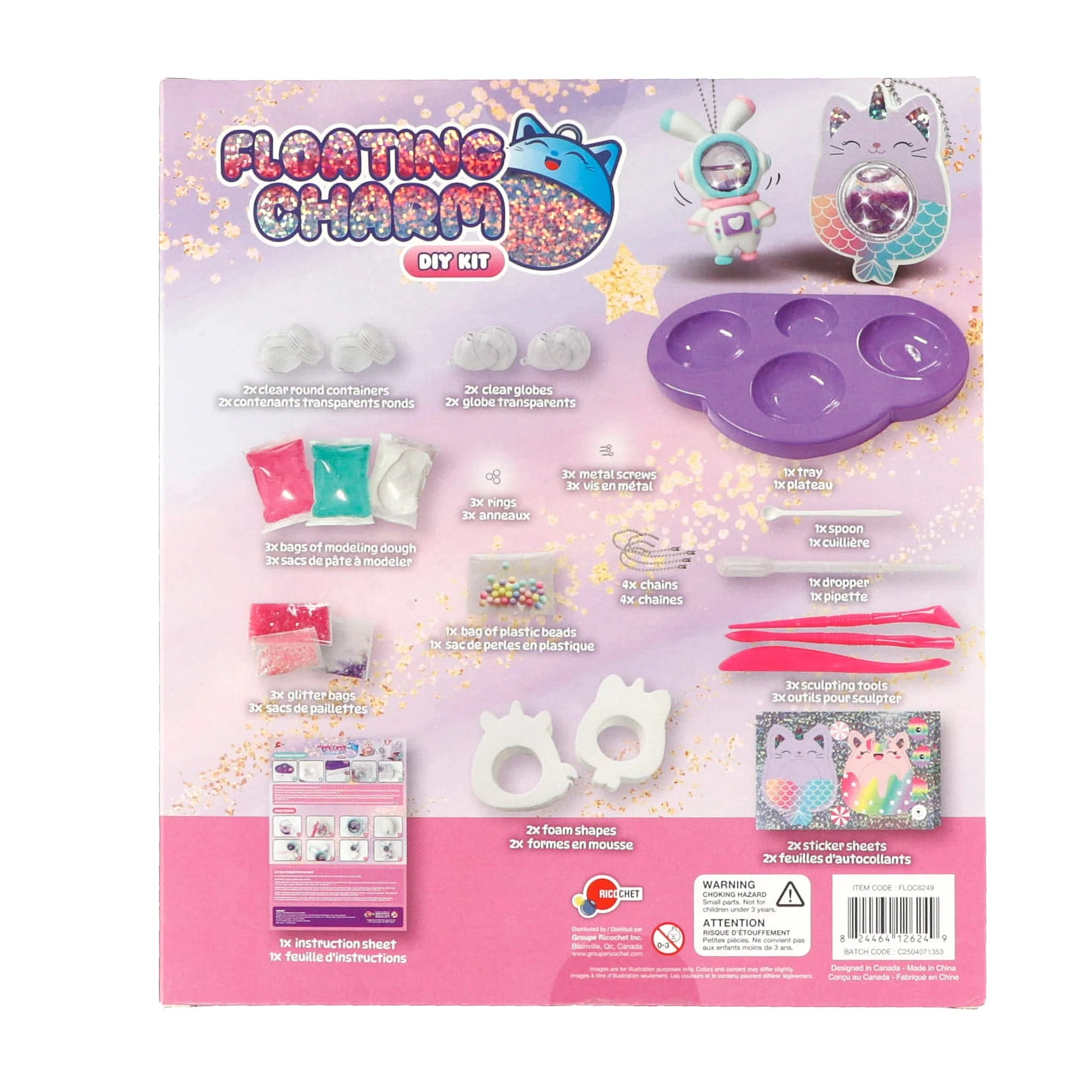 DIY Floating Keychain Set