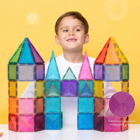 CONNETIX Magnetic Tiles Glitter Castle Pack 48 Pieces