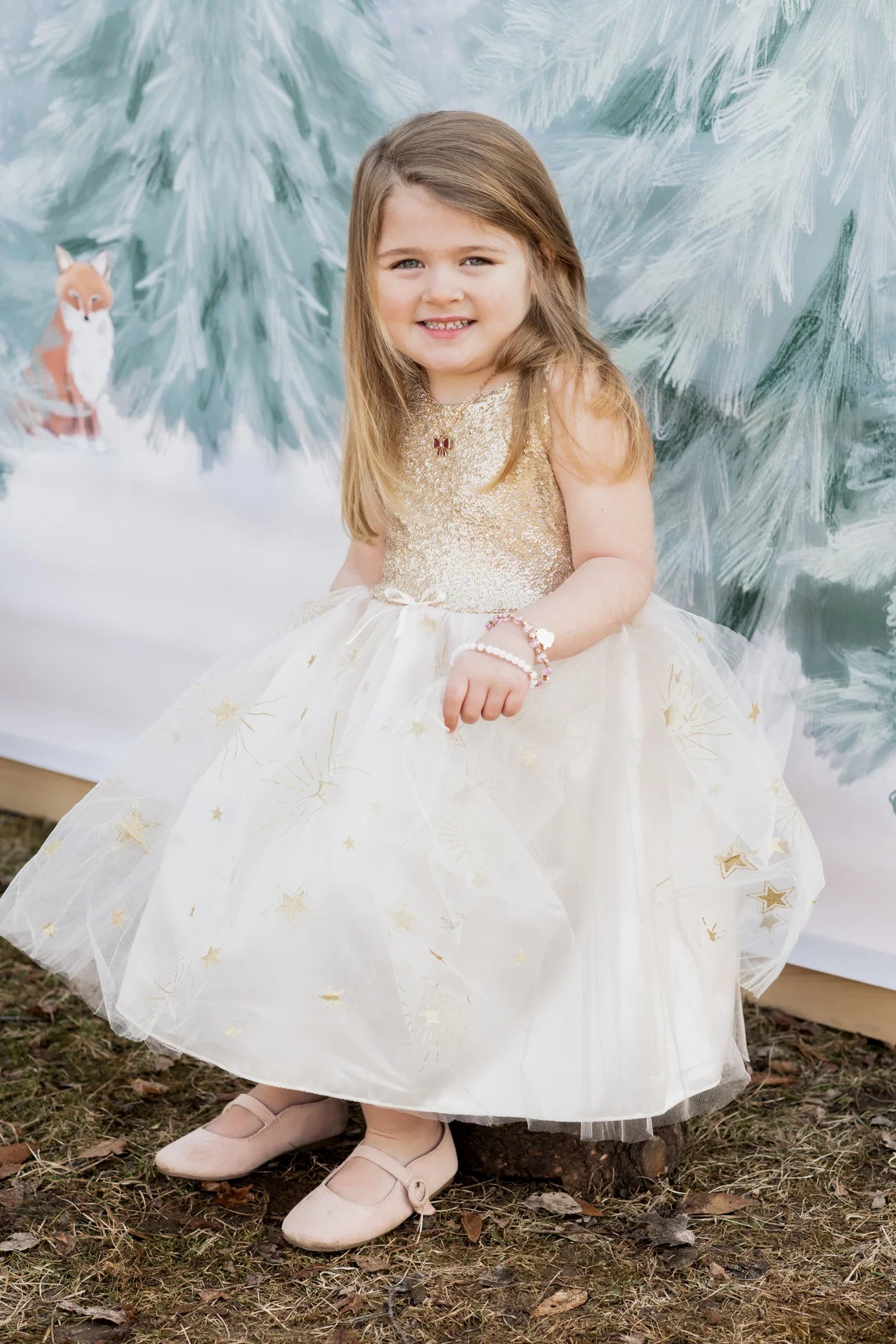 Great Pretenders🍁 Golden Glam Party Dress 5-6 Years