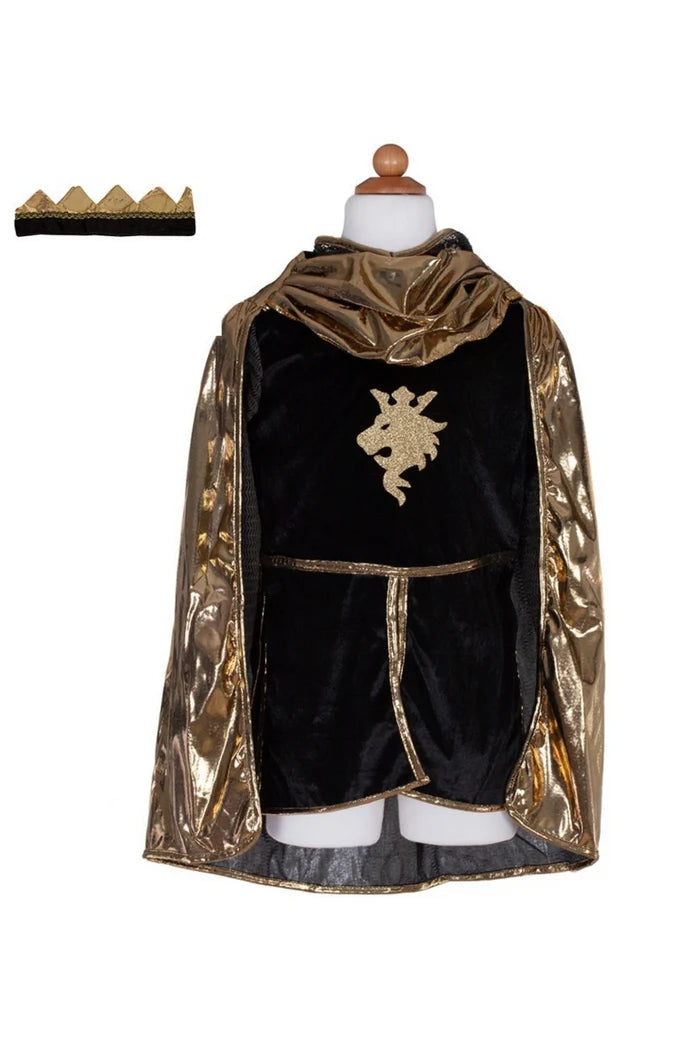 Great Pretenders Gold Knight With Tunic Cape & Crown 5-6 Years