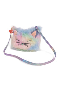 Great Pretenders Rainbow Furry Kitty Purse