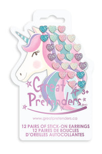 Great Pretneders Rhinestone Royalty Stick On Earrings