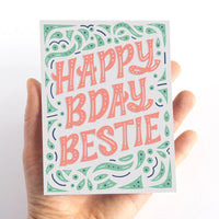 Happy BDay Bestie Birthday Card