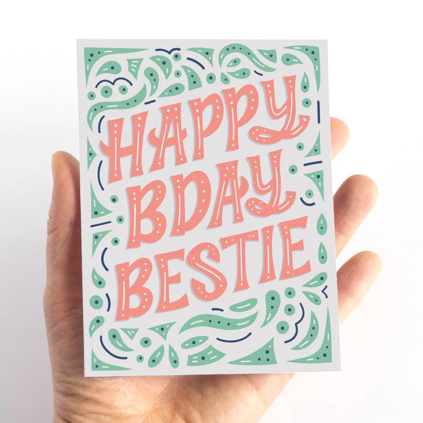Happy BDay Bestie Birthday Card