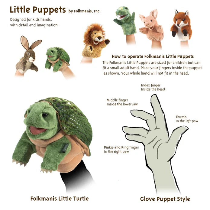 Folkmanis Little Turtle Puppet
