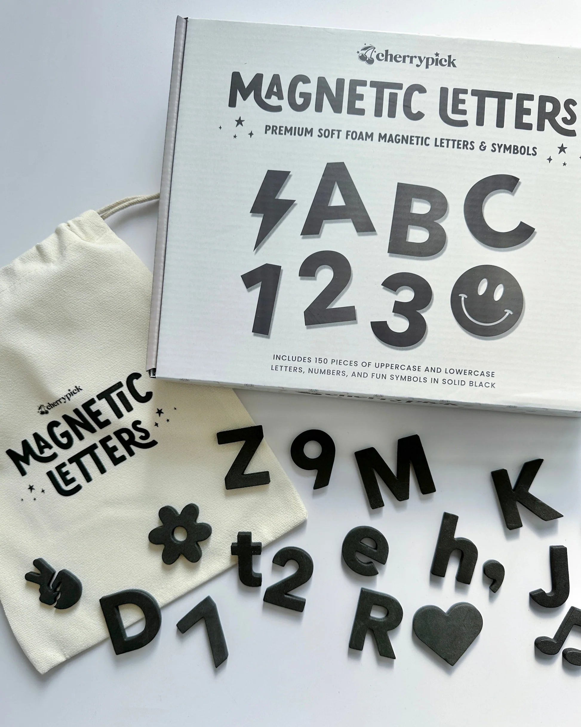 Cherrypick Soft Foam Magnetic Letters & Symbols - Black