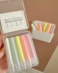Cherrypick Dustless Chalk Crayons & Magnetic Holder - Neon