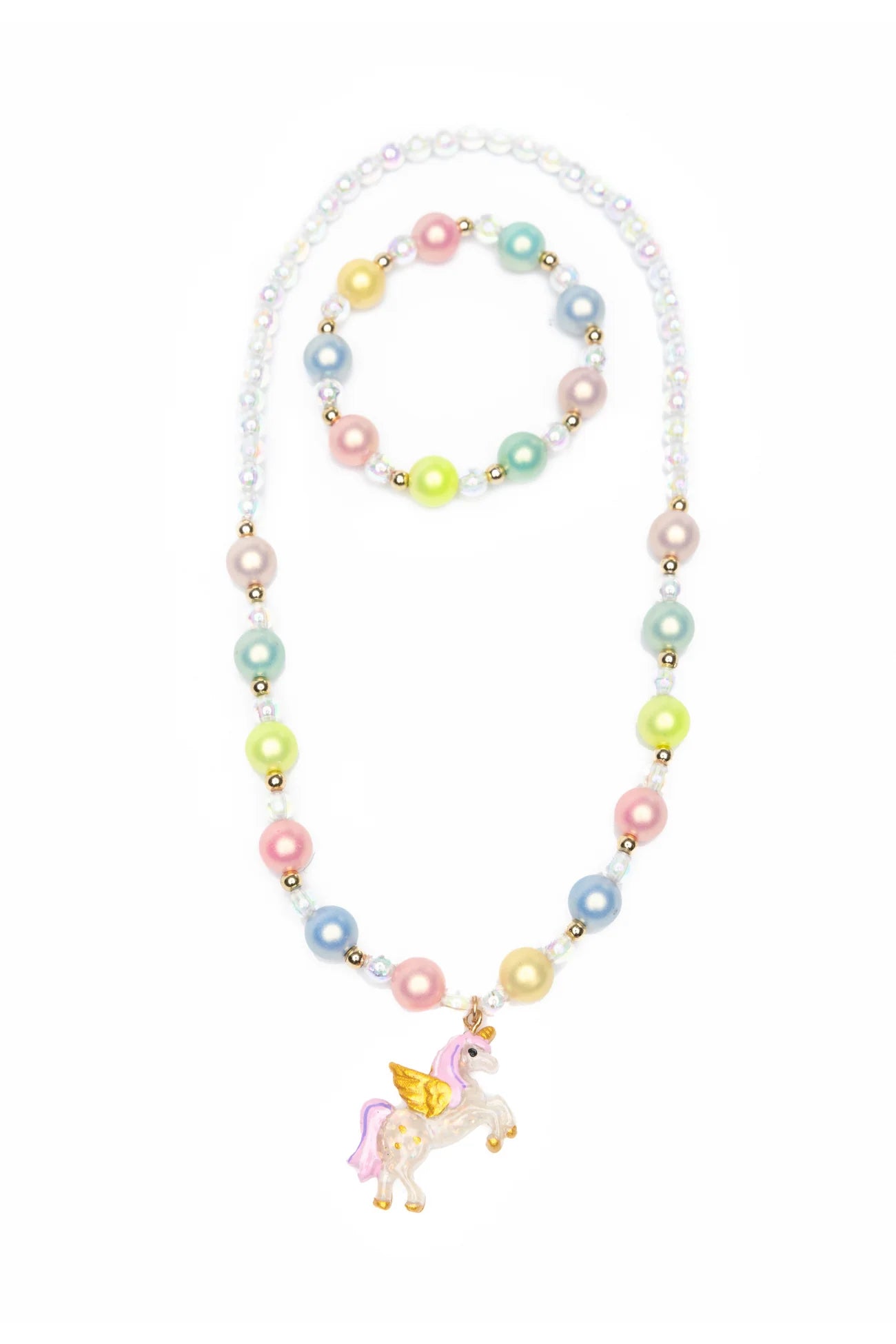 Great Pretenders Happy Go Unicorn Necklace & Bracelet Set