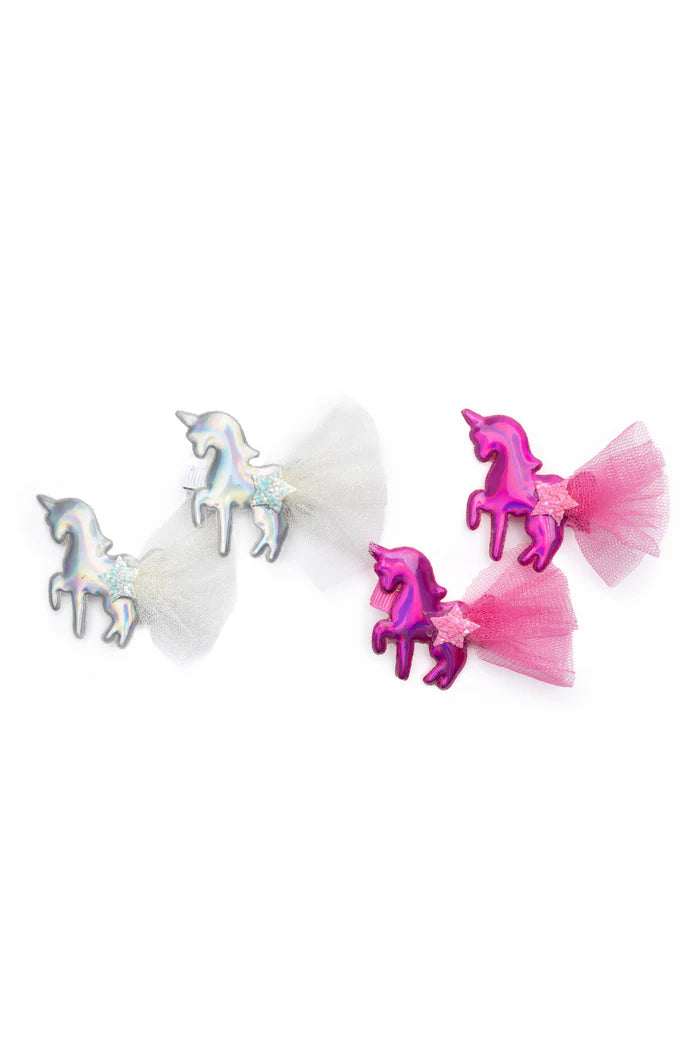 Great Pretenders Iridescent Unicorn Hairclips 2 Pack