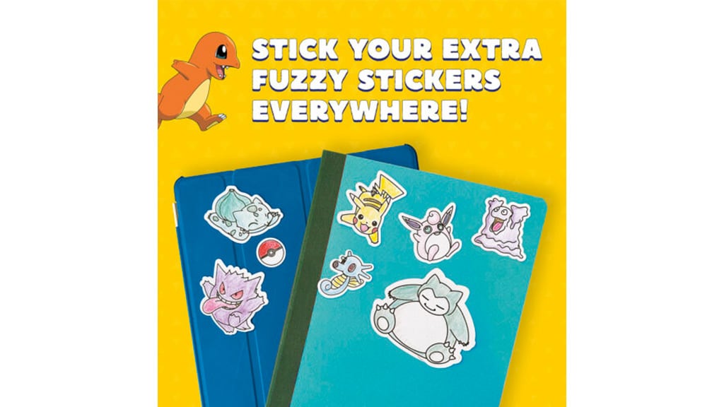 KLUTZ Pokemon Colour Your Own Fuzzy Stickers