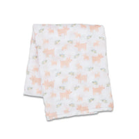 Lulujo Piggies Swaddle Muslin Blanket