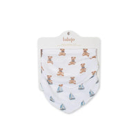 Lulujo Bears & Sailboats 2 Pack Bandana Bibs