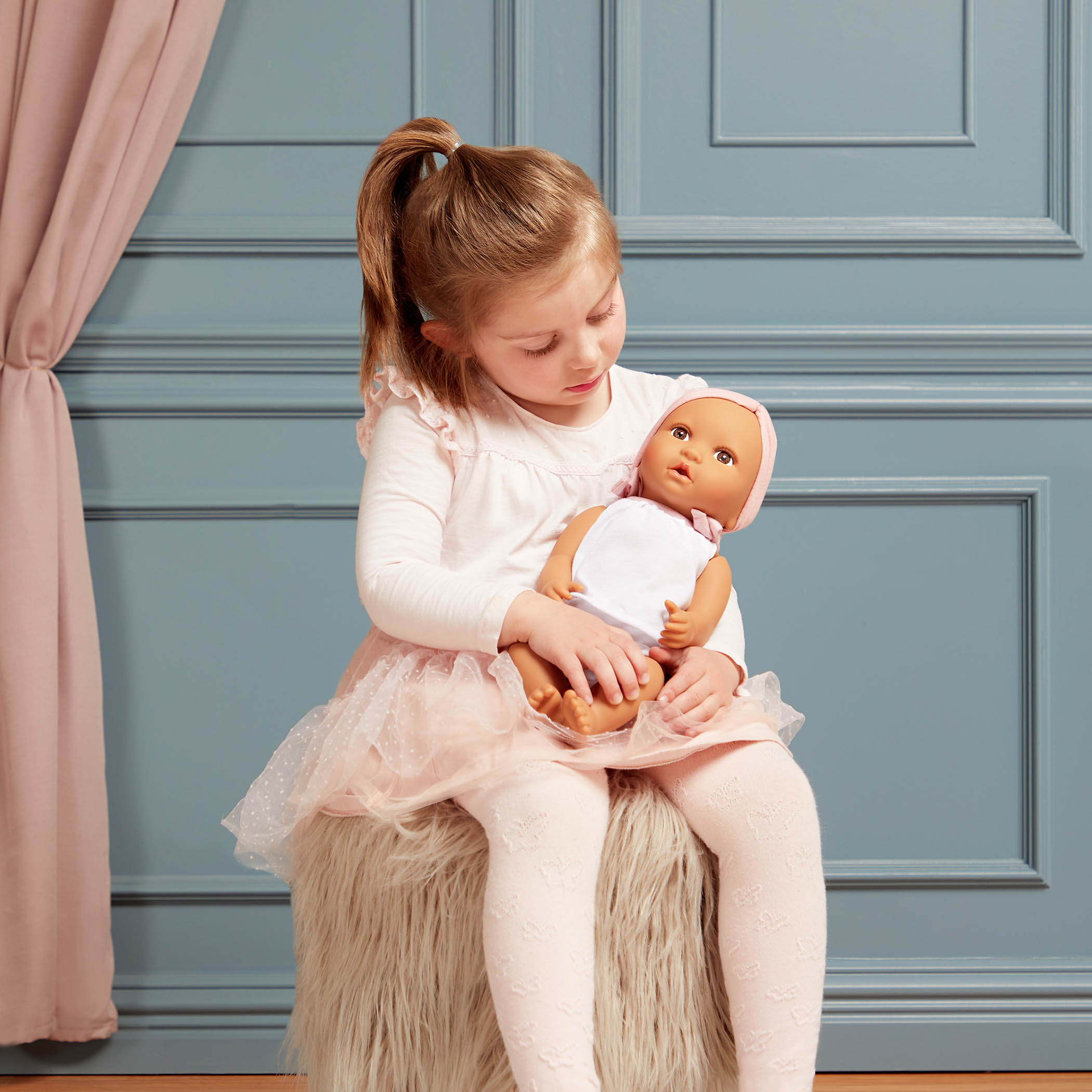 Lullababy White & Pink Outfit Baby Doll