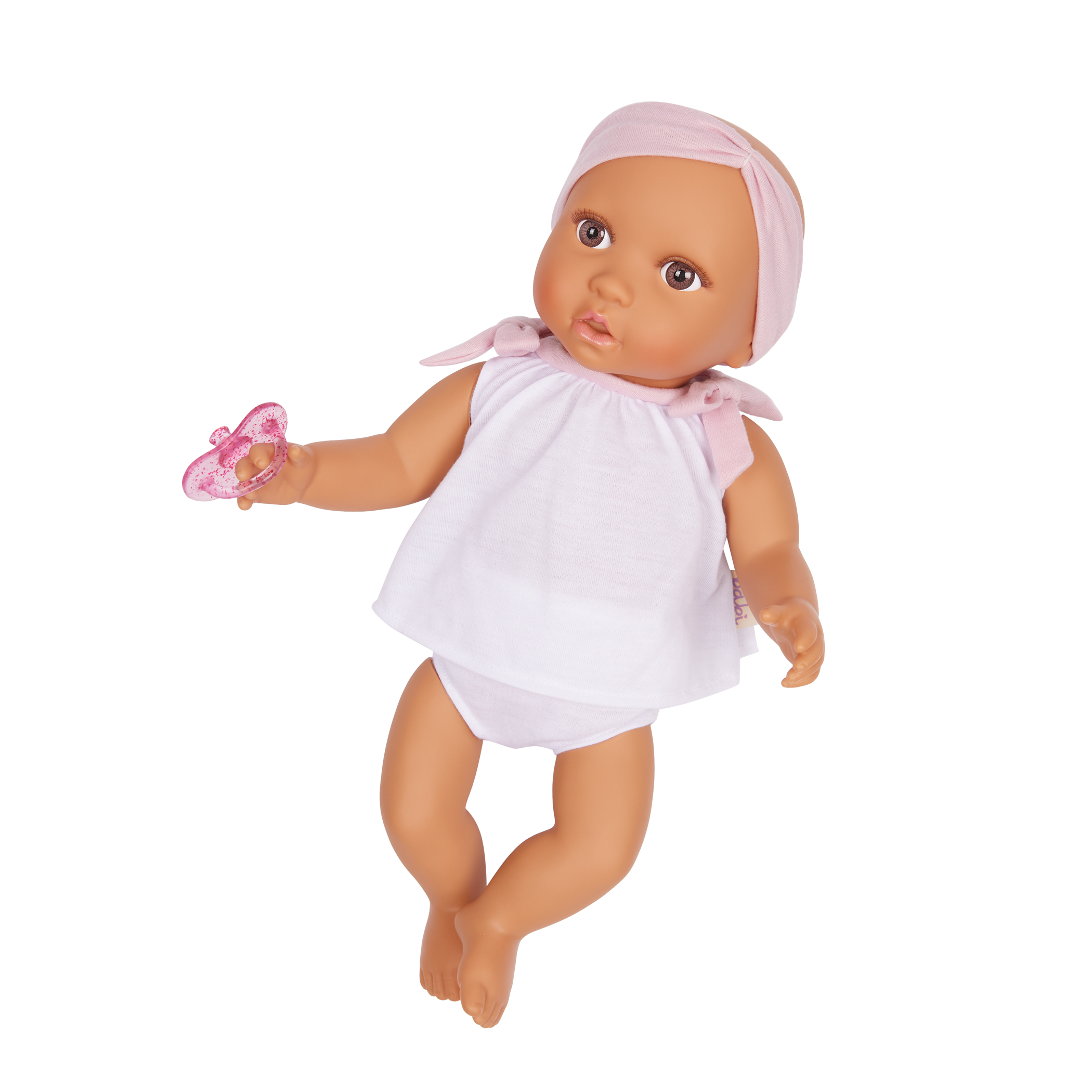 Lullababy White & Pink Outfit Baby Doll