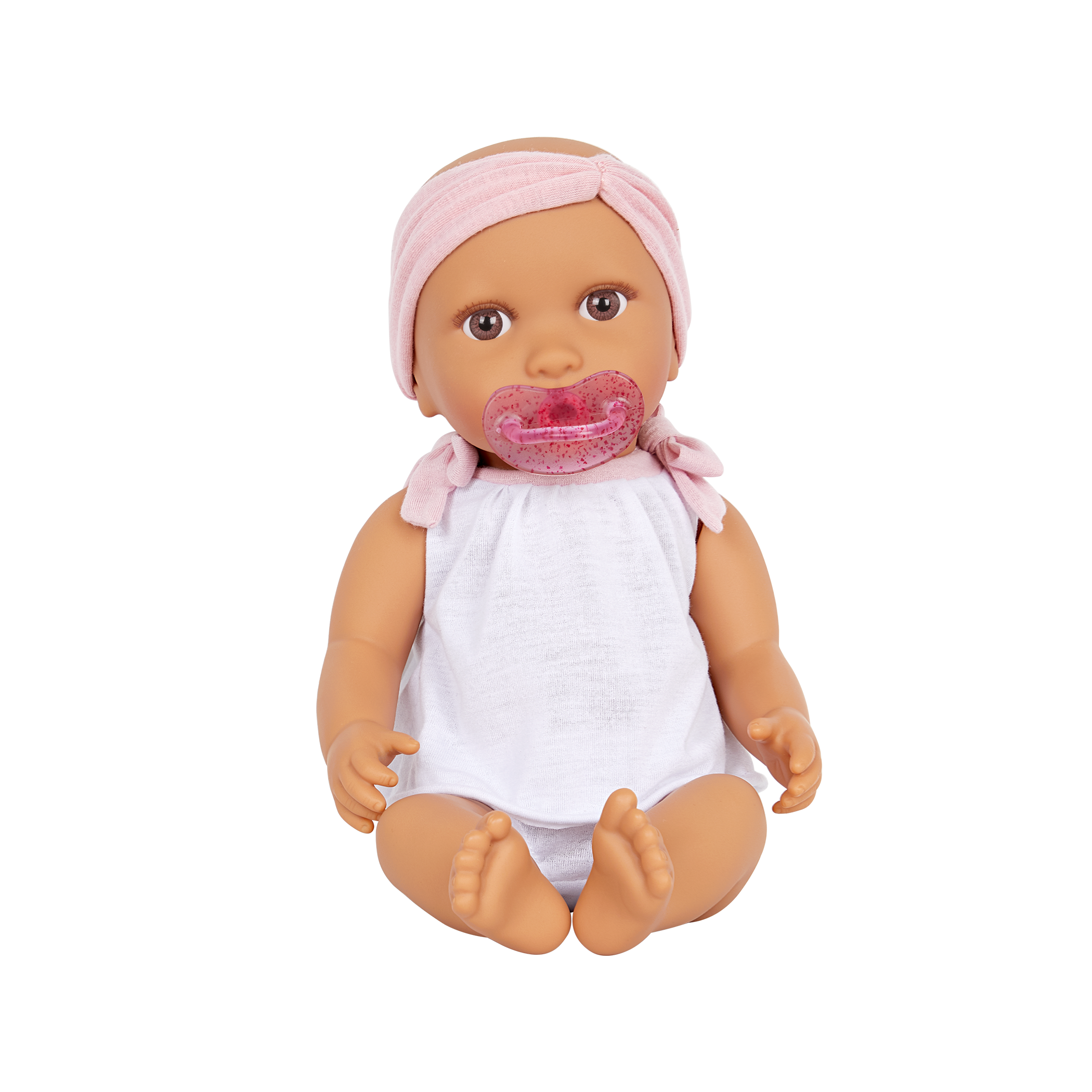 Lullababy White & Pink Outfit Baby Doll