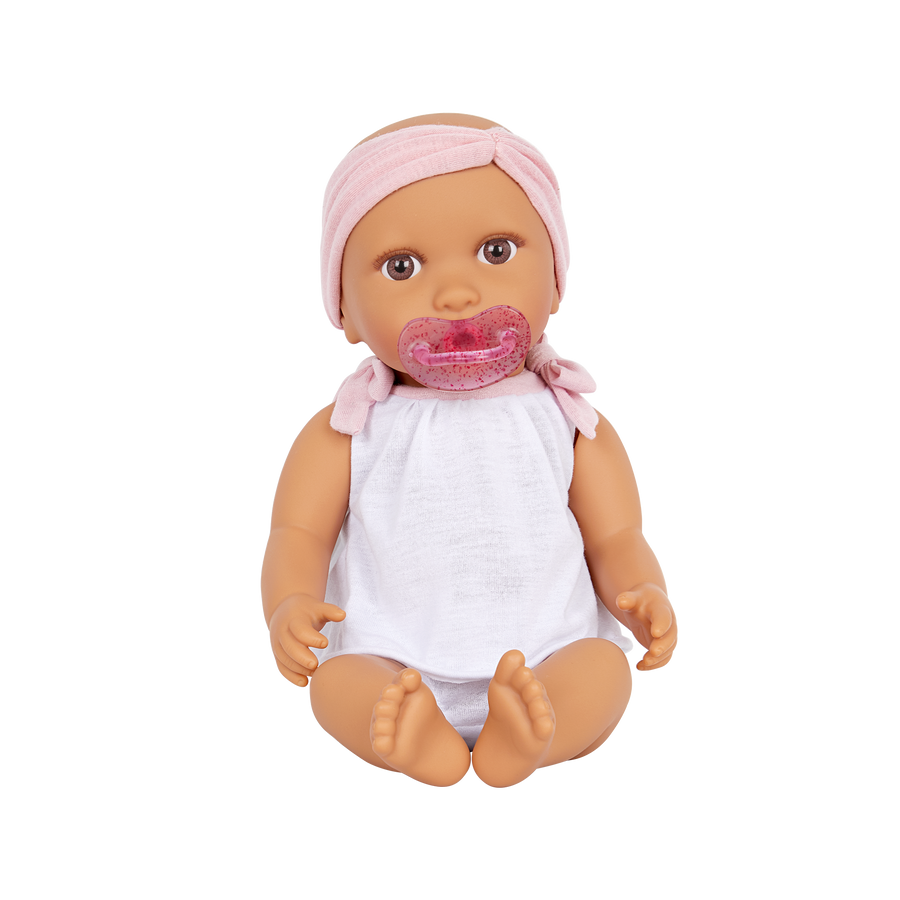 Lullababy White & Pink Outfit Baby Doll