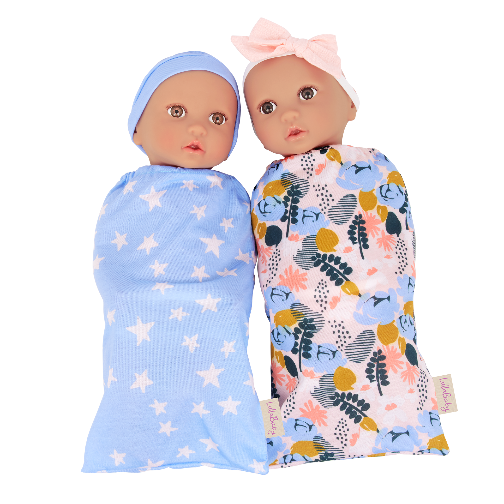 LullaBaby Twin Newborn Dolls with Sleeping Bags