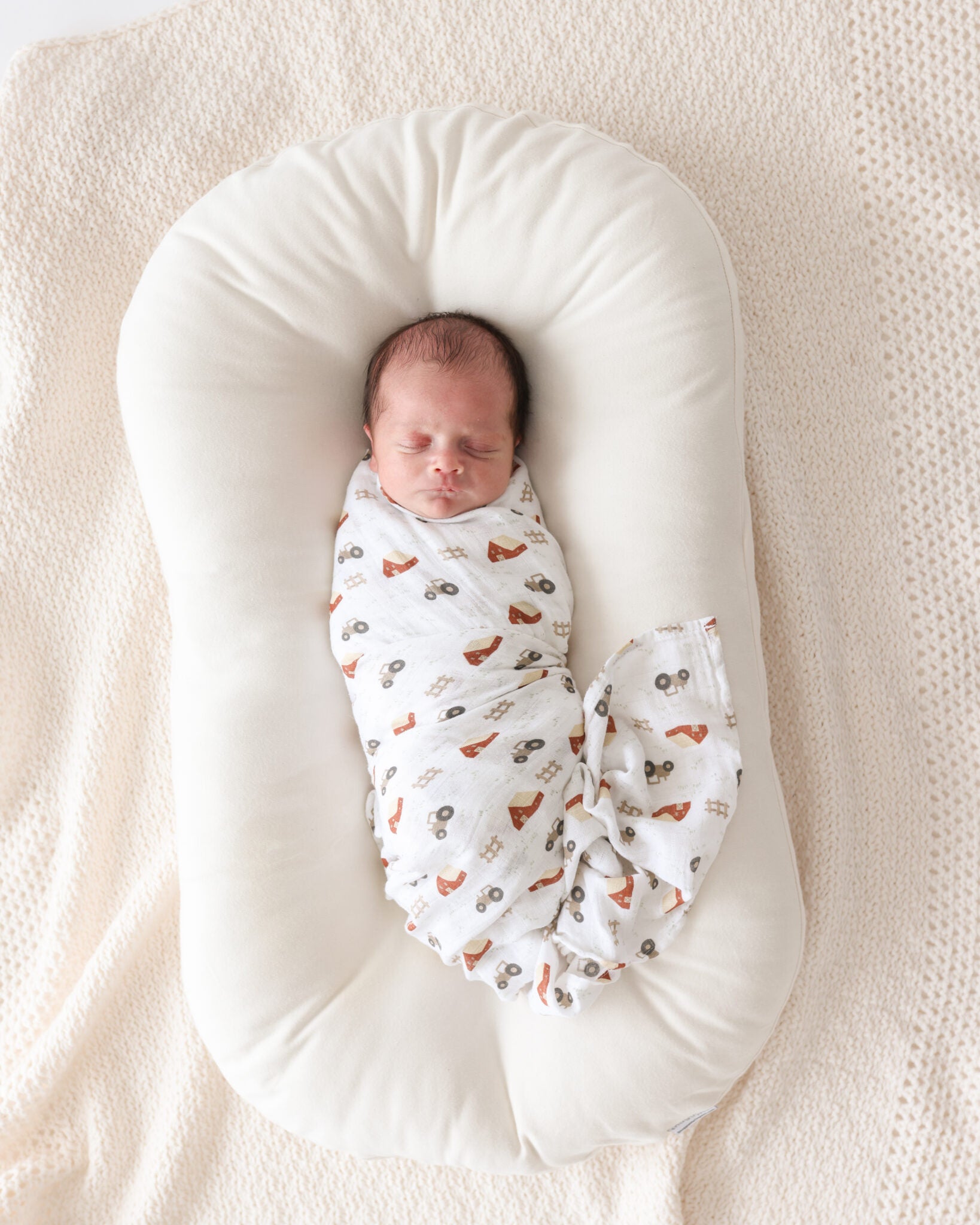 Lulujo Barnyard & Hen and Chick 2 Piece Cotton Muslin Swaddle