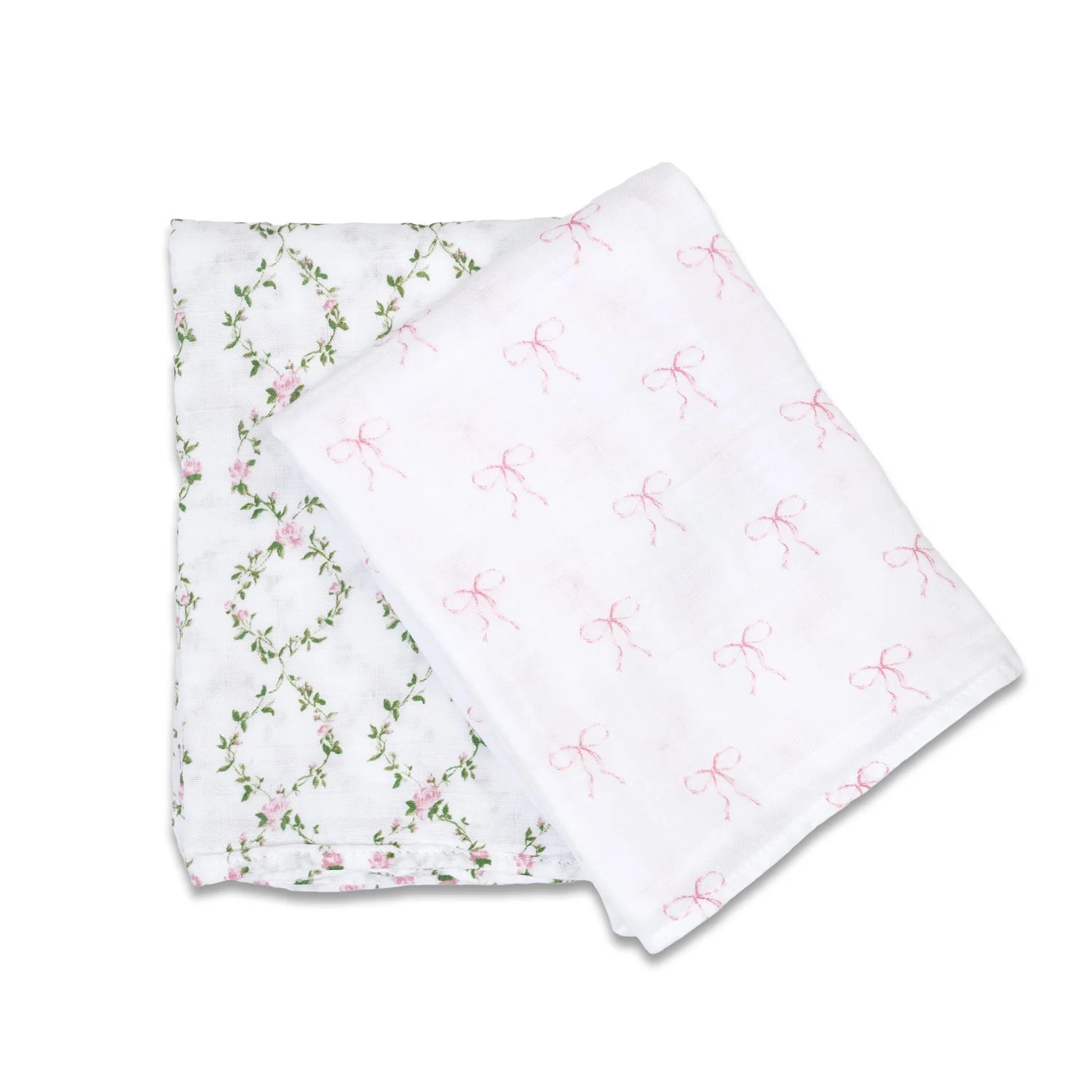 Lulujo Bows/Rose Trellis 2 Pack Swaddle