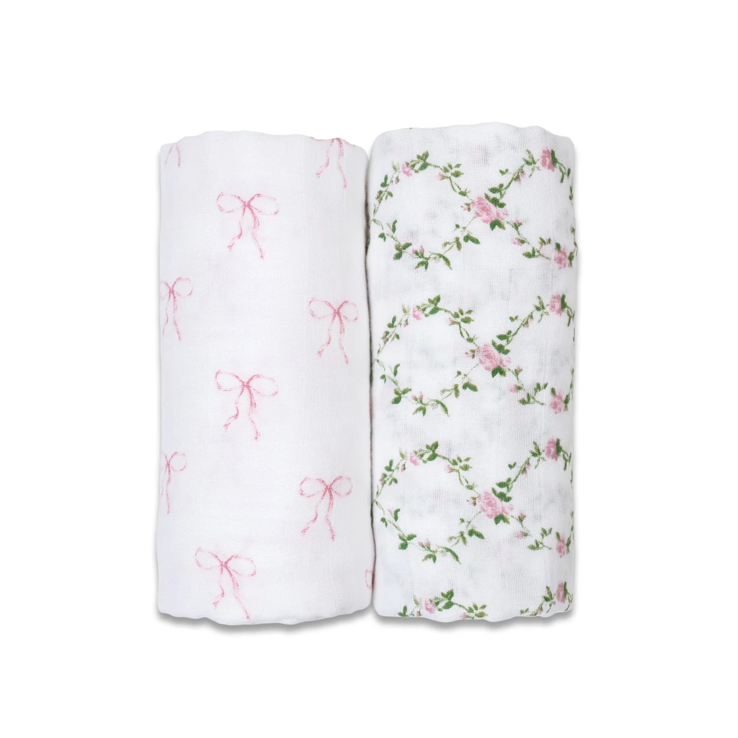 Lulujo Bows/Rose Trellis 2 Pack Swaddle