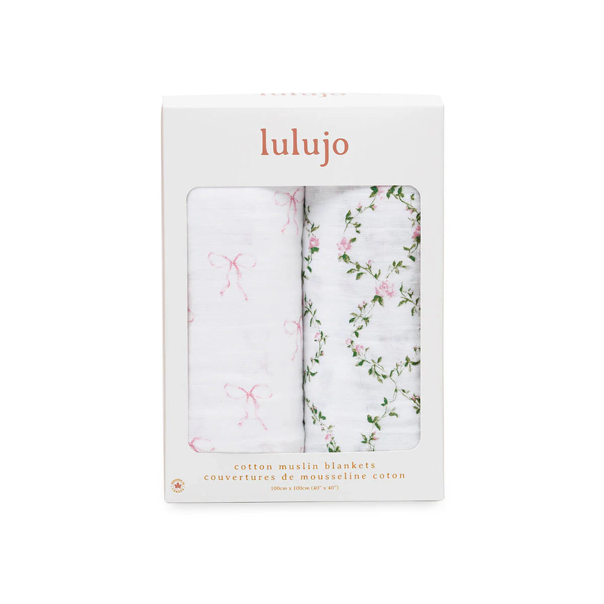 Lulujo Bows/Rose Trellis 2 Pack Swaddle