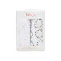 Lulujo Bows/Rose Trellis 2 Pack Swaddle