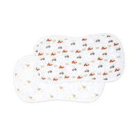 Lulujo Barnyard & Hen and Chick2 Piece Burp Cloth